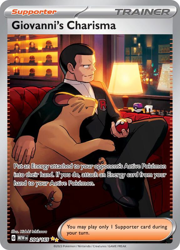 Giovanni's Charisma Pokemon card from SV: Scarlet & Violet 151