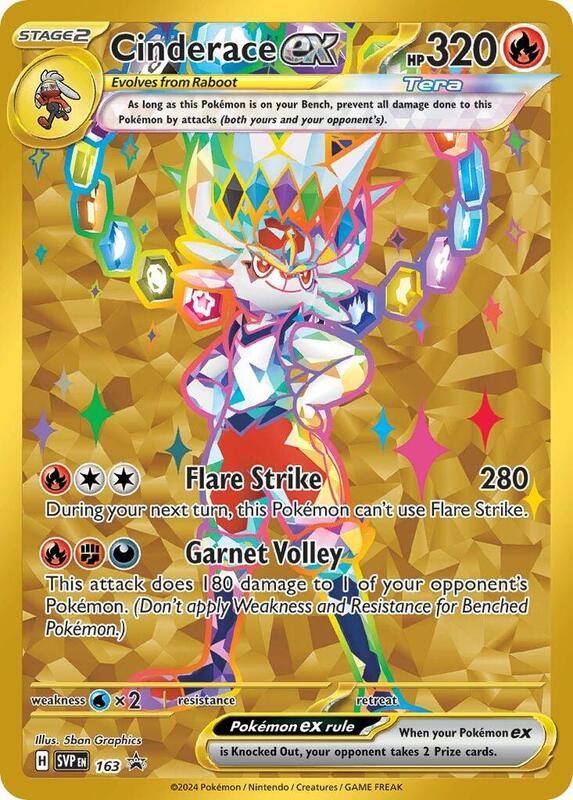 Cinderace ex - 163 Pokemon card from SV: Scarlet & Violet Promo Cards