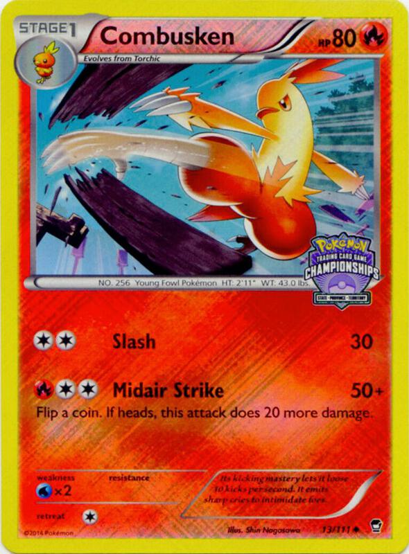 Combusken Pokemon card from League & Championship Cards