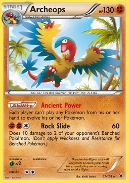 Archeops Pokemon card from Noble Victories