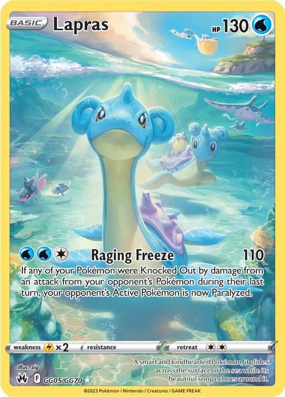 Lapras Pokemon card from Crown Zenith: Galarian Gallery
