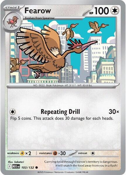 Fearow Pokemon card from ME01: Mega Evolution