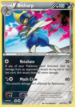 Bisharp Pokemon card from Steam Siege