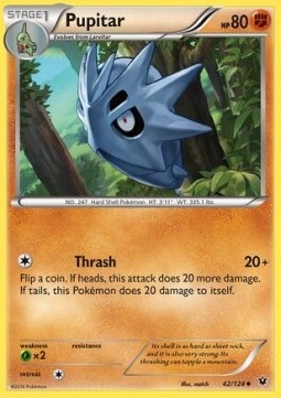 Pupitar Pokemon card from Fates Collide