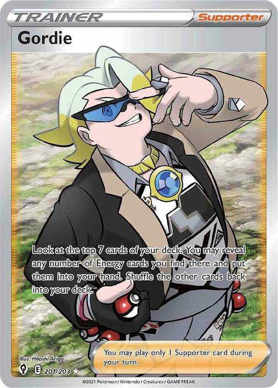 Gordie (Full Art) Pokemon card from SWSH07: Evolving