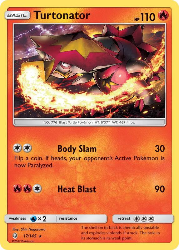 Turtonator Pokemon card from SM - Guardians Rising