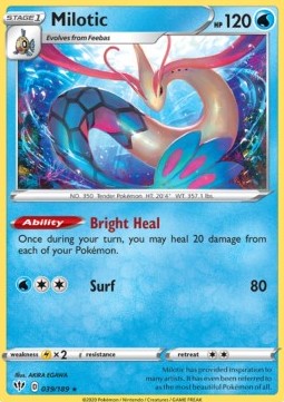 Milotic Pokemon card from Darkness Ablaze