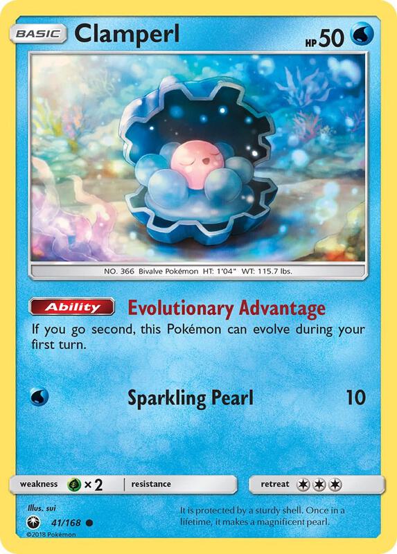 Clamperl Pokemon card from SM - Celestial Storm