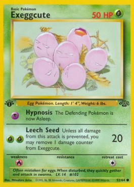 Exeggcute Pokemon card from Jungle