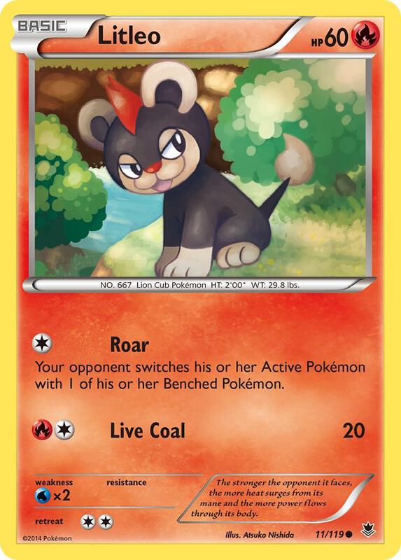 Litleo Pokemon card from XY - Phantom Forces