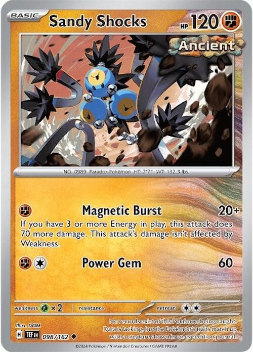 Sandy Shocks Pokemon card from SV05: Temporal Forces