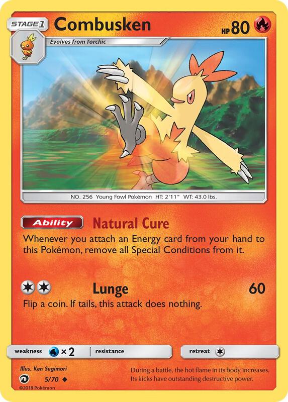 Combusken Pokemon card from Dragon Majesty
