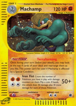 Machamp (Holo) Pokemon card from Expedition Base Set