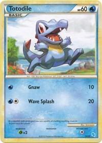 Totodile (#14) Pokemon card from HGSS Trainer Kit: Gyarados & Raichu
