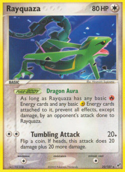 Rayquaza (Holo) Pokemon card from EX Deoxys