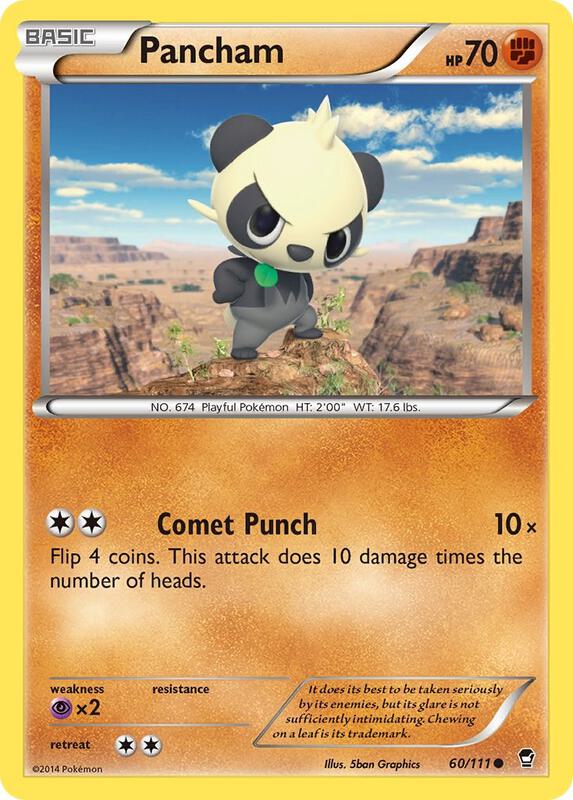 Pancham (60) Pokemon card from XY - Furious Fists