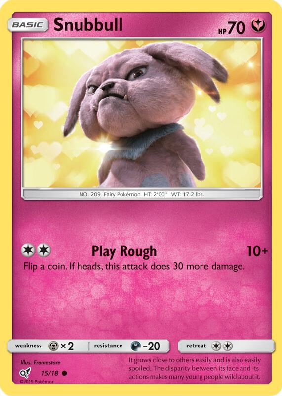 Snubbull (Holo Common) Pokemon card from Detective Pikachu