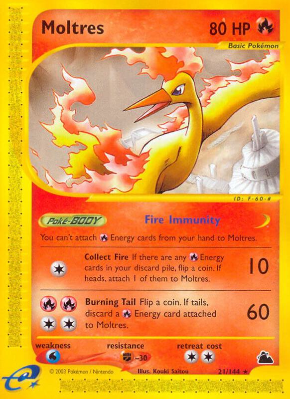 Moltres Pokemon card from Skyridge