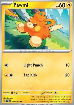 Pawmi Pokemon card from Scarlet Violet