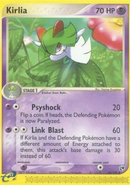Kirlia Pokemon card from EX Sandstorm
