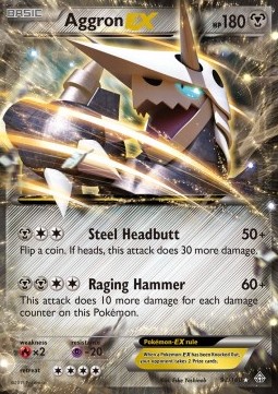 Aggron EX Pokemon card from XY - Primal Clash