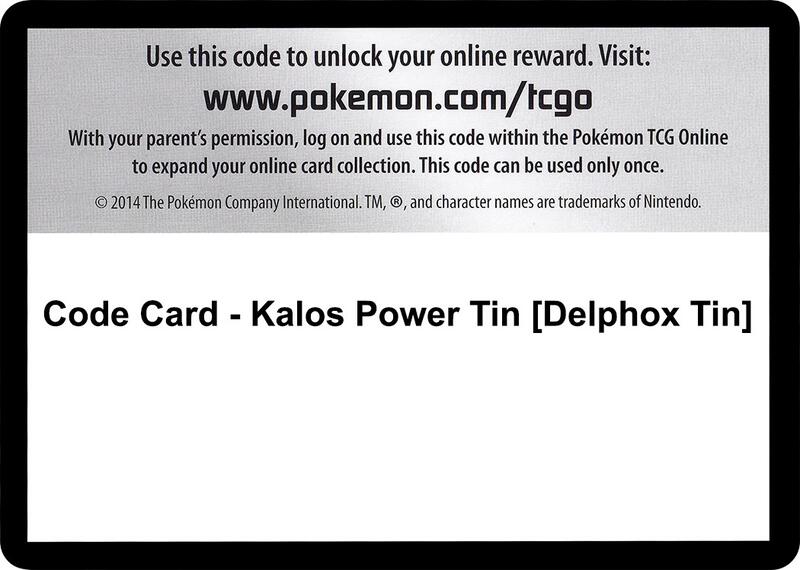 Code Card - Kalos Power Tin [Delphox Tin] Pokemon card from XY - Flashfire