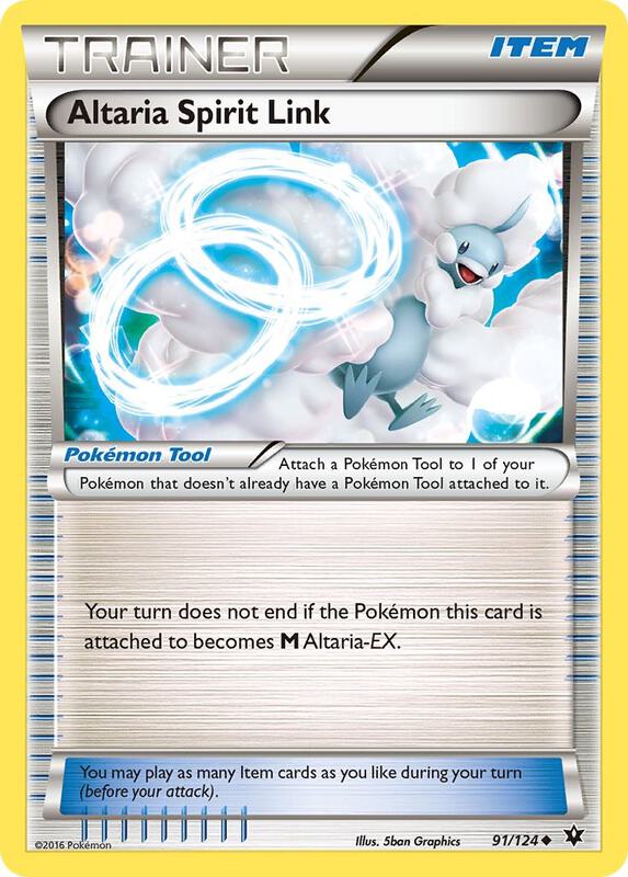 Altaria Spirit Link Pokemon card from XY - Fates Collide