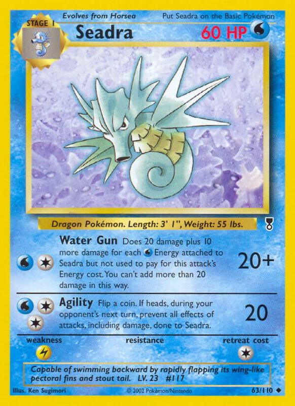 Seadra Pokemon card from Legendary Collection