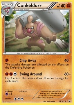 Conkeldurr Pokemon card from Noble Victories