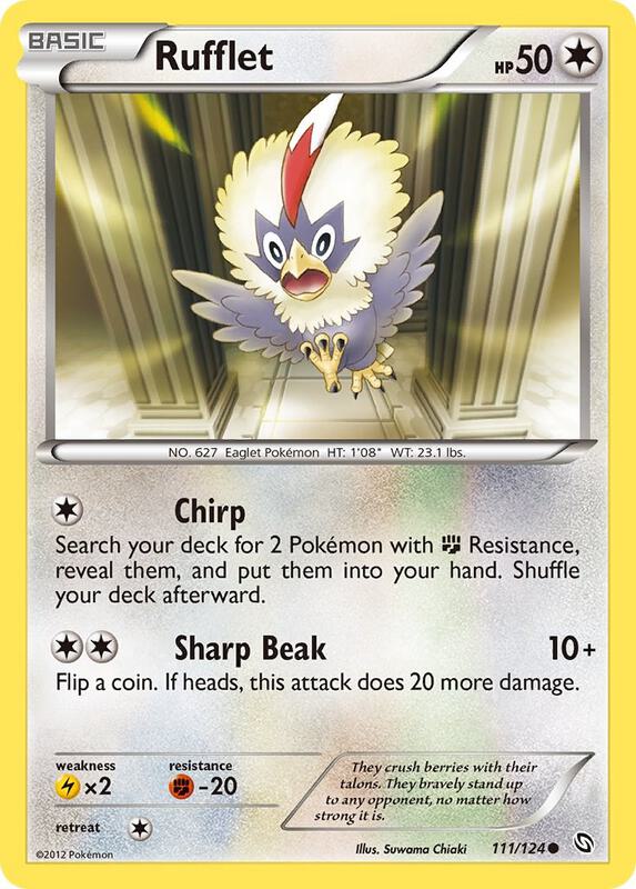 Rufflet Pokemon card from Dragons Exalted