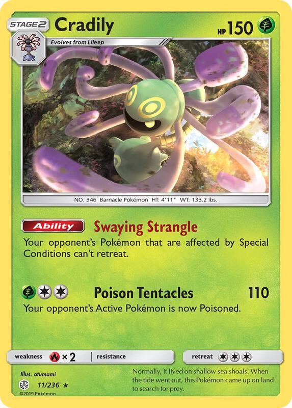 Cradily Pokemon card from SM - Cosmic Eclipse