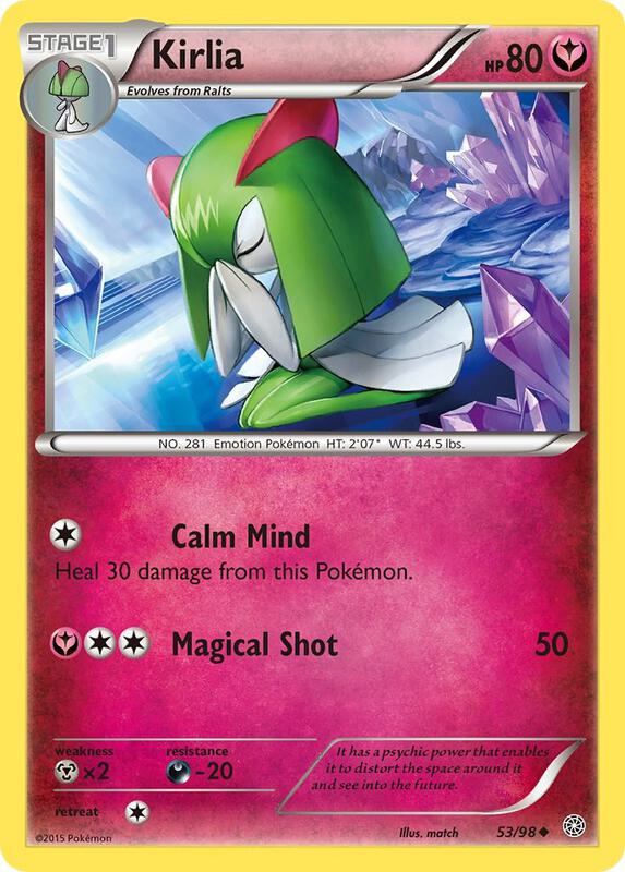 Kirlia Pokemon card from XY - Ancient Origins