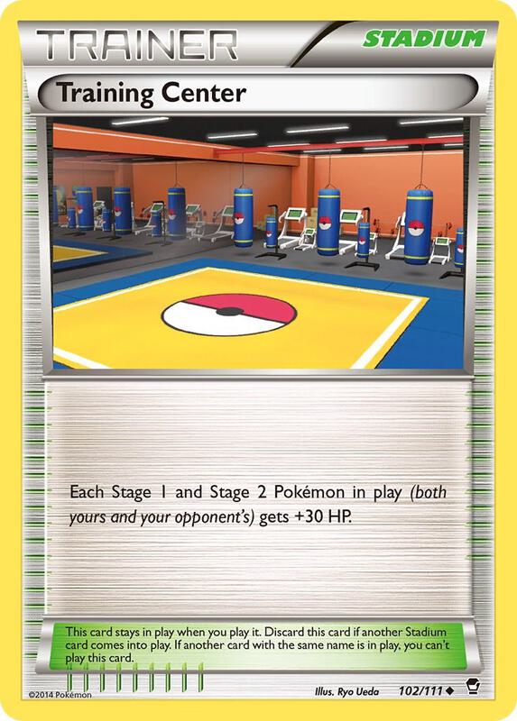 Training Center Pokemon card from XY - Furious Fists