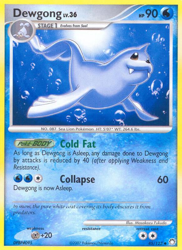 Dewgong Pokemon card from Mysterious Treasures