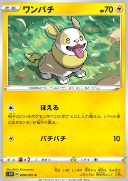 Yamper Pokemon card from Sword