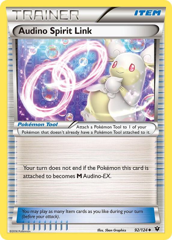 Audino Spirit Link Pokemon card from XY - Fates Collide