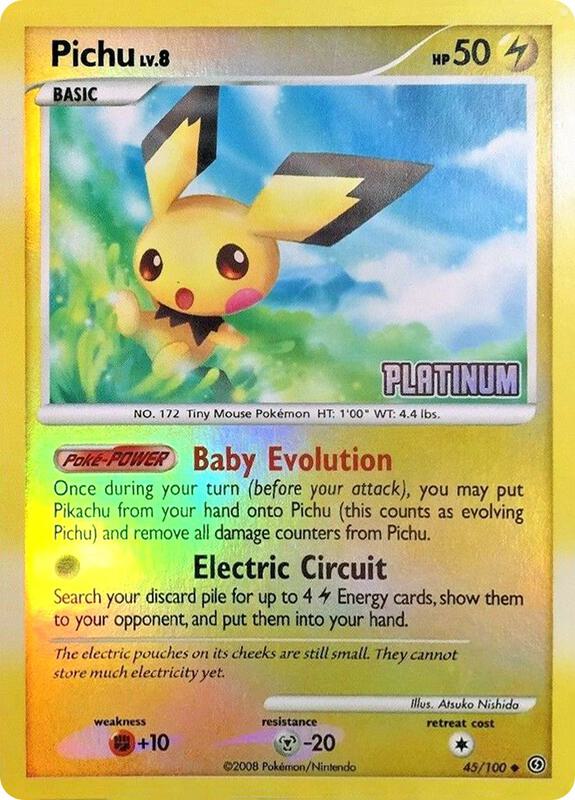Pichu Pokemon card from Burger King Promos
