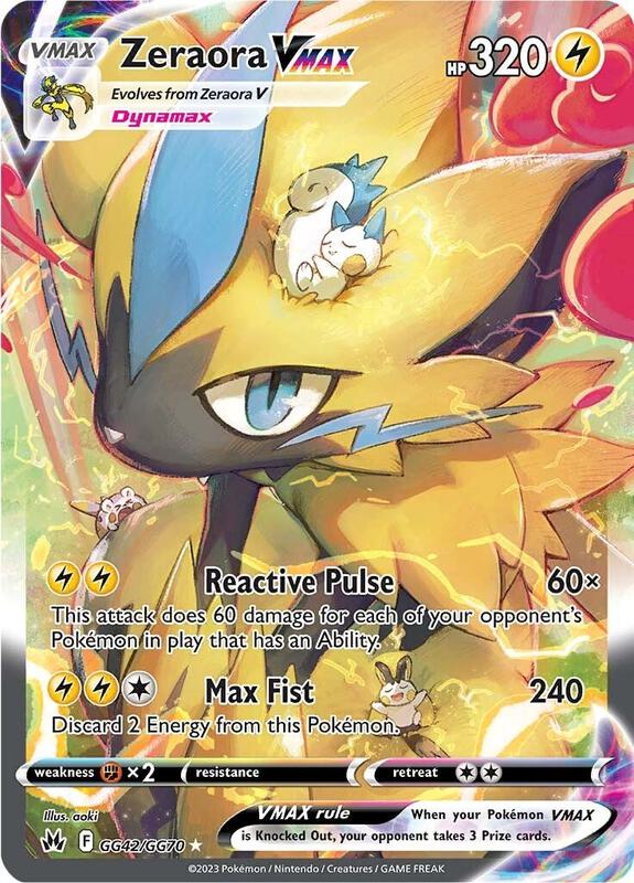 Zeraora VMAX Pokemon card from Crown Zenith: Galarian Gallery