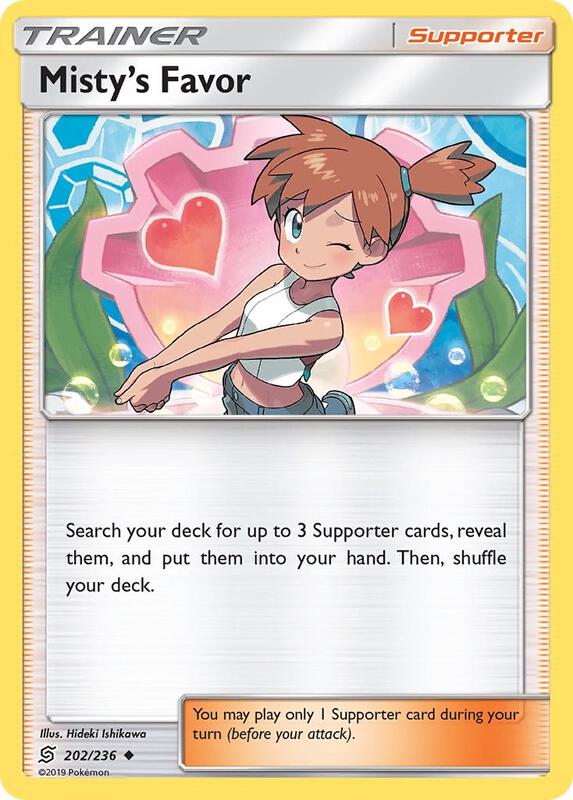 Misty's Favor Pokemon card from SM - Unified Minds