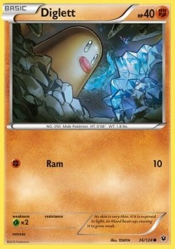 Diglett Pokemon card from Fates Collide