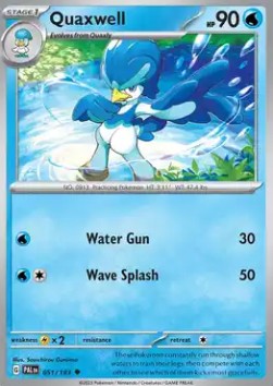 Quaxwell Pokemon card from Paldea Evolved