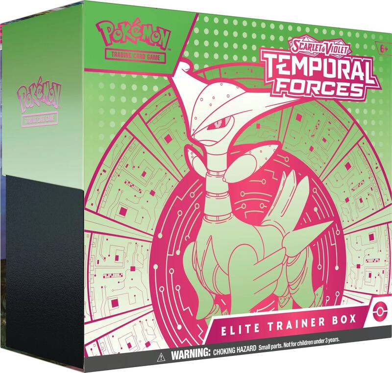 Temporal Forces Elite Trainer Box [Iron Leaves ex] Pokemon card from SV05: Temporal Forces