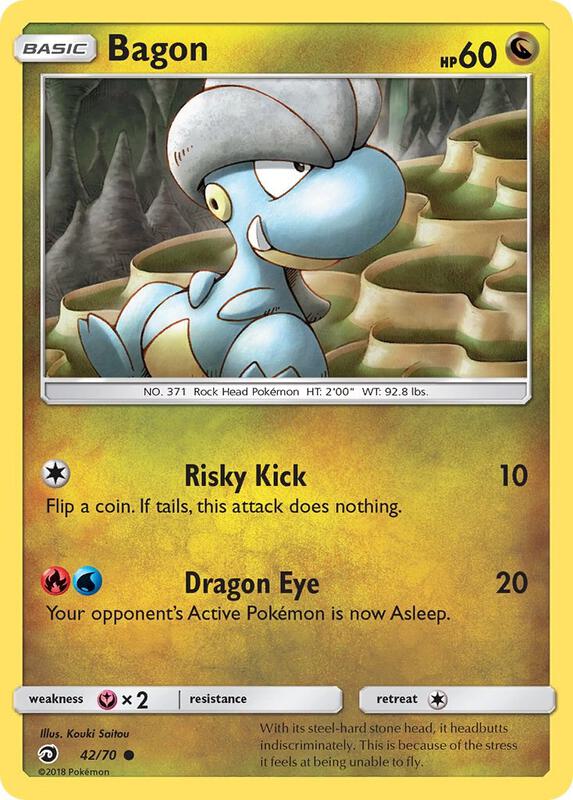 Bagon Pokemon card from Dragon Majesty