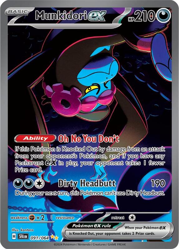 Munkidori ex Pokemon card from SV: Shrouded Fable