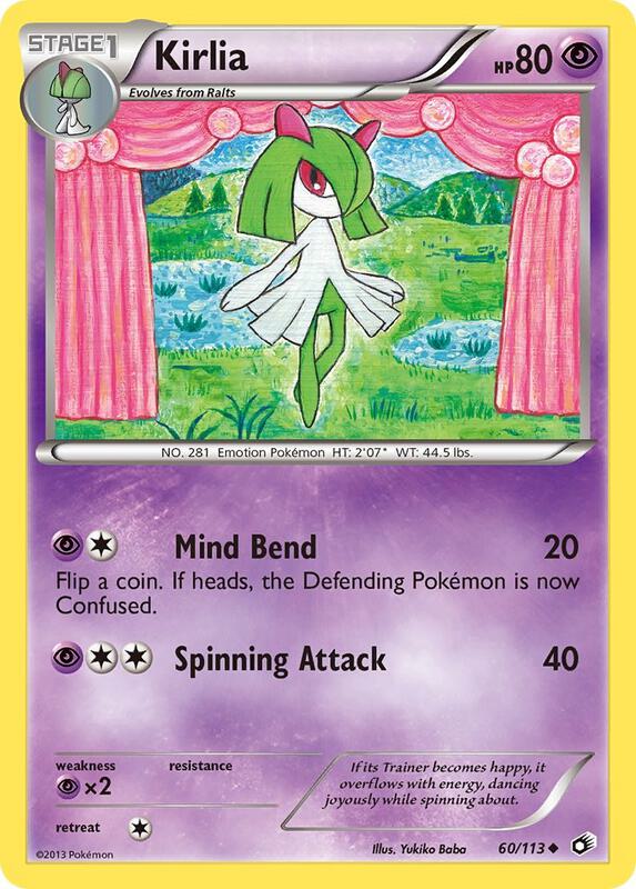Kirlia Pokemon card from Legendary Treasures