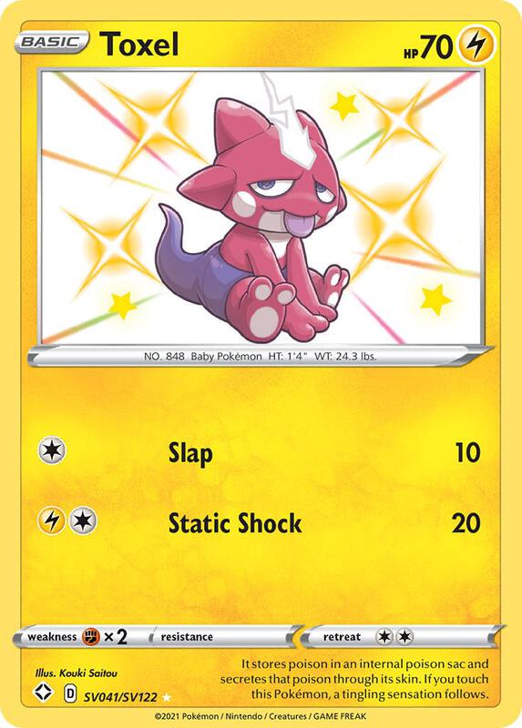Toxel Pokemon card from Shining Fates: Shiny Vault