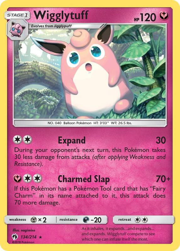 Wigglytuff Pokemon card from SM - Lost Thunder