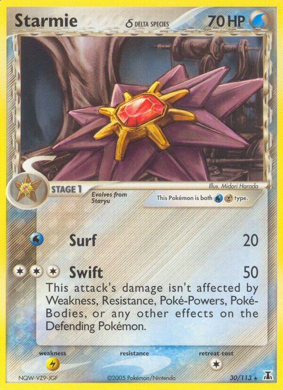 Starmie Pokemon card from Delta Species