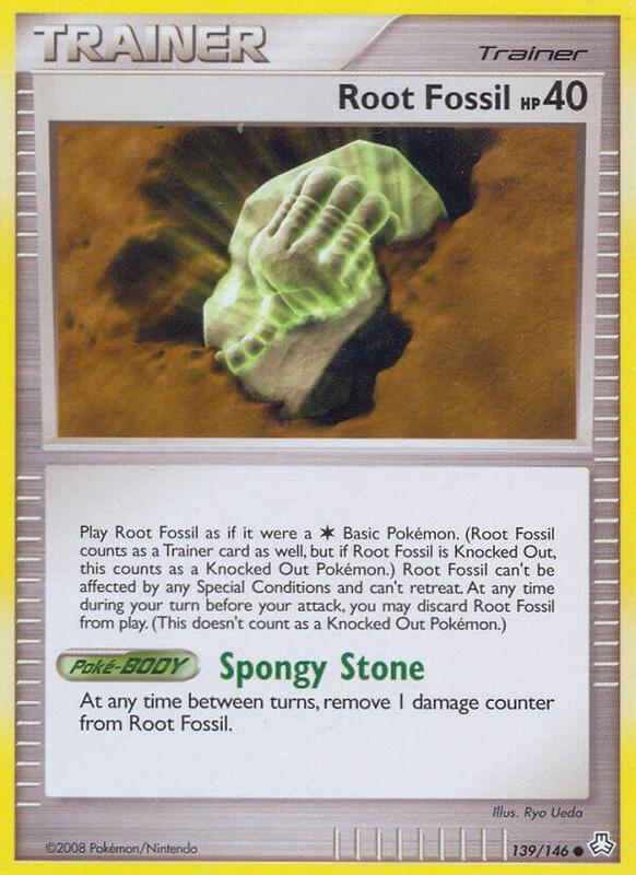 Root Fossil Pokemon card from Legends Awakened