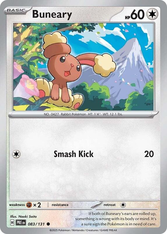 Buneary Pokemon card from SV: Prismatic Evolutions
